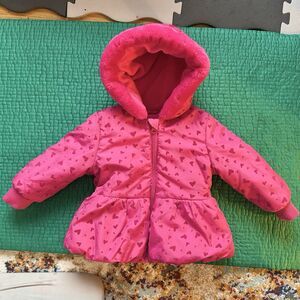 Rothschild Baby Toddler Girl Pink Heart Puffer Winter Jacket 24 Month Warm Cozy